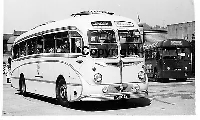 Wallace Arnold WA SUG12 SUG 12 AEC Reliance Burlingham Coach B&W Bus Photo • £1.10