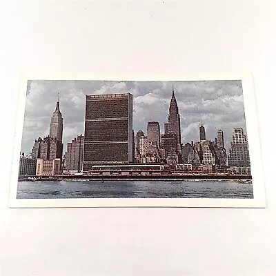 East Hudson River -Manhattan Skyline- Chrysler Building New York Postcard C1969 • $4.49