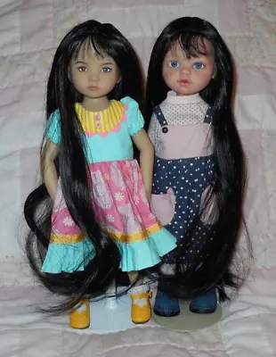 Monique CUSTOM MADE Doll Wig Size 7/8 *BLACK* VERY Long Straight Hair NEW • $19.99