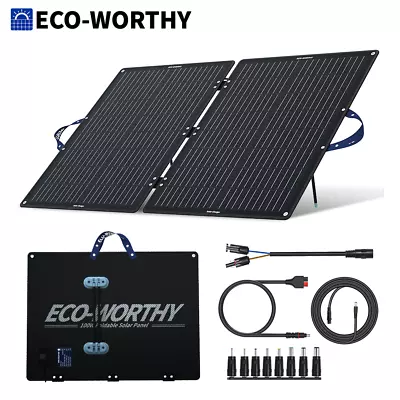 100W Watt 12V Portable Foldable Solar Panel Kit For Generator Power Station RV • $99.99