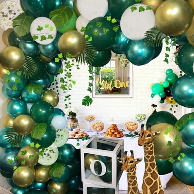 $14.24 • Buy Jungle Safari Balloons Garland Birthday Baby Shower Party Deco Balloons Arch Kit