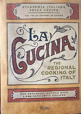 La Cucina: The Regional Cooking Of Italy Hardcover 2000 Authentic Recipes • $18.95