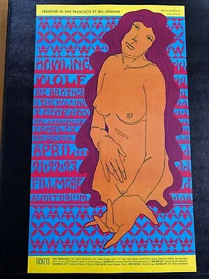 Original Janis Joplin Concert Poster From 1967 San Francisco Vintage • $150