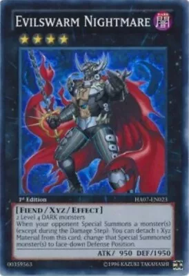 Yugioh-Evilswarm Nightmare-Super Rare-1st Edition-HA07 EN023 (NM) • $7.47