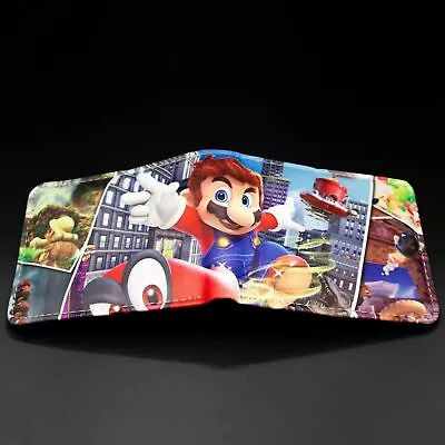 Cute Super Mario Bros Purse Short Bifold Fashion Leather Wallet S1 • $15