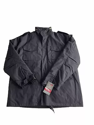 Rothco Field Jacket M-65 W/ Removable Liner Black Coat 8445 2XL Regular NWT • $89.95