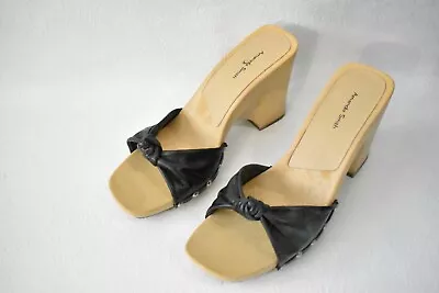 $18.99 • Buy Amanda Smith Shoes Wedge Sandals Black Size 7.5 Women's New