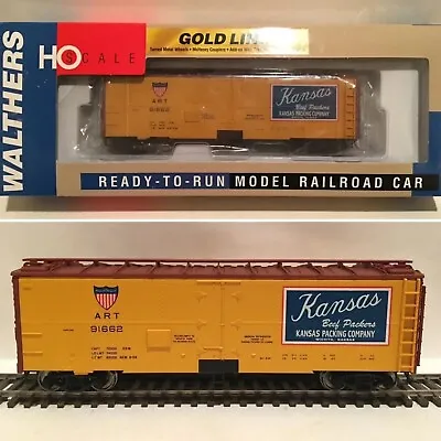 Walthers Gold Line 932-2587 40’ Meat Reefer Box Car ~ Kansas Beef (ART) 91662 Ho • $25.99