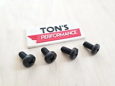 Replacement 4 Mercedes Luxury Auto License Plate Screws Black Stainless Bolts • $7.88