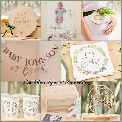 £14.95 • Buy Baby Shower Party Decorations Luxury Botanical Baby 'Hey Baby' Bloom Range