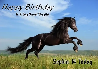 Personalised Horse Birthday Card Any Name/age/relation • £2.99