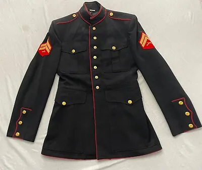 USMC Marine Corps Dress Blues Blouse Jacket W Buttons Size 40R • $92.56