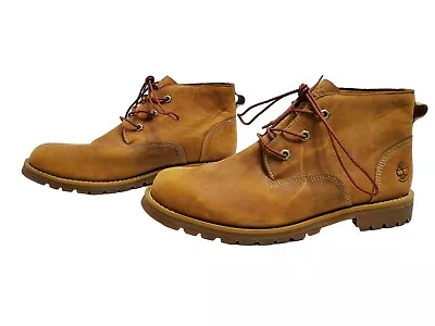 Timberland Men's LARCHMONT WATERPROOF CHUKKA Wheat Leather Boots Size 11  • $45