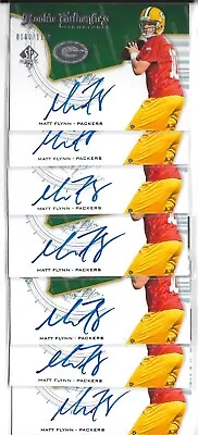 2008 Sp Authentic Matt Flynn #228 7 Rookie Rc Auto Lot #/1199 Packers • $3.99