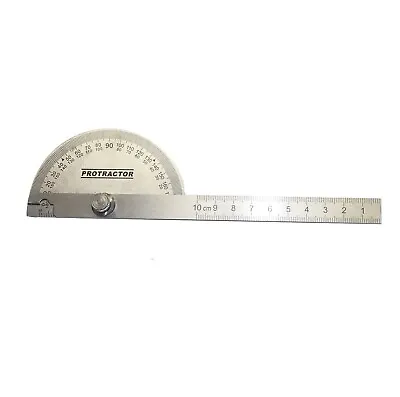 New Stainless Steel Rotary Protractor Angle Rule Gauge Machinist Tool • $6.59