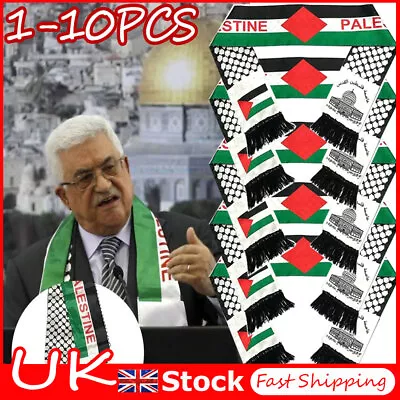 10x Shemagh Keffiyeh Scarf Arab Palestine Mens Women Palestinian Head Neck Wrap • £4.59