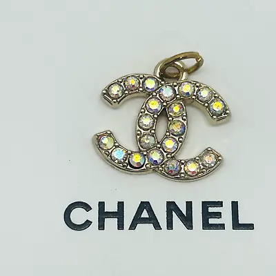 CHANEL Vintage Necklace Charm Parts Stone X Gold 18 × 14mm With Engraving • $39.99