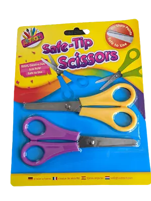 £3.25 • Buy 2 X CHILDRENS SAFETY SCISSORS METAL Kids Child School Blade 5  Arts Craft 
