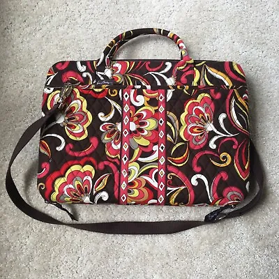 Vera Bradley Hard Laptop 16” Case Retired Puccini Brown Red Floral Used Odor • $2.99