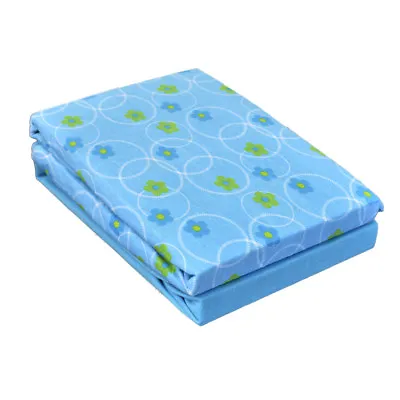 Cot Bed Fitted Sheet 140x70cm Toddler Junior Bed 100% Cotton 140x70cm Pack Of 2 • £9.99