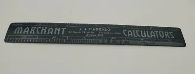 1946 Marchant Calculators Columbus OH Advertising Ruler Calendar Celluloid Vtg • $10.95
