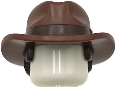 Lego New Reddish Brown Minifigure Hair Combo Hat W/ Hair Fedora Outback Part • $3.99