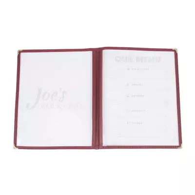 Double Fold Panels Menu Covers Maroon 8.5 X 11-Inches Insert(10 Pack)  • $61.47