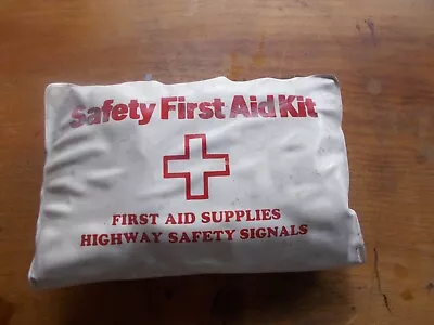 Safety First Aid Kit - First Aid Supplies Highway Safety Signals- Vintage • $20