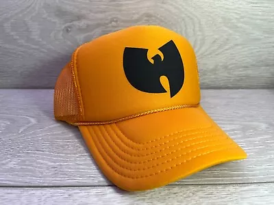 New Wu Tang Clan Yellow Gold Hat 5 Panel High Crown Trucker Snapback Vintage • $19.95