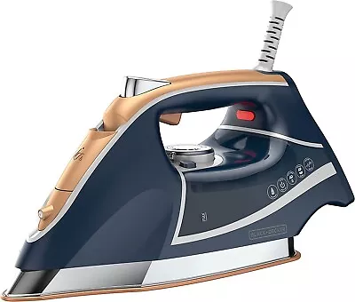 BLACK+DECKER D3300: Elite Pro-Series Steam Iron 6 Settings 1700 Watts - Navy • $31.99