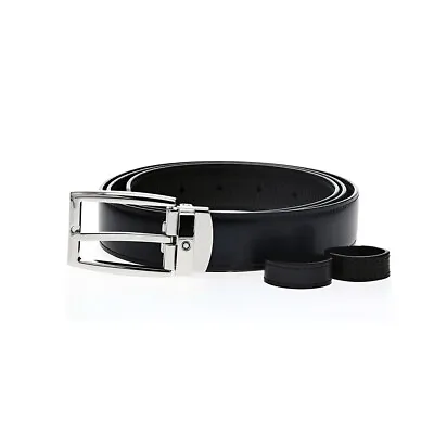 Montblanc Business Men's Brown Grey Reversible Cut-To-Size Leather Belt #123900 • $255.95