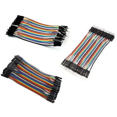 40PCS Male Female Dupont Wire Cables Jumpers 10CM 2.54MM 1P-1P For Arduino • $0.99