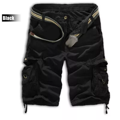 Mens Bottoms Cargo Combat Shorts Army Military Camo Summer Casual Pants Trousers • $22.86