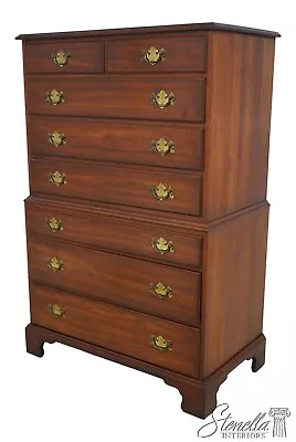 61429EC: HENKEL HARRIS Cherry Rafferty High Chest Of Drawers • $1395