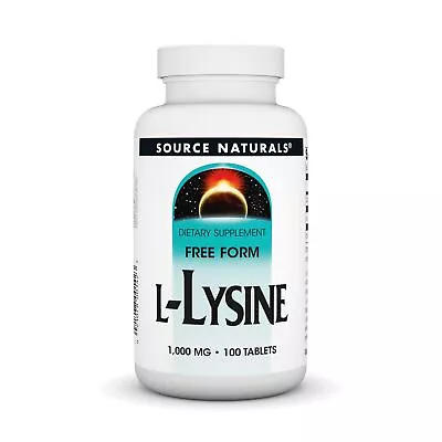 Source Naturals Inc. L-Lysine 1000mg 100 Tablet • $16.04