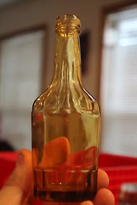 Vintage 6''Yellow Amber Wheaton Bottle Item # A - 1424 • $15.99