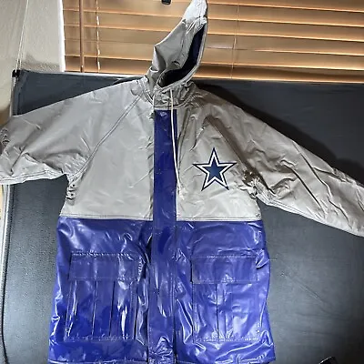 Men's Size M Medium NFL Gameday Dallas Cowboys Insulated Rain Coat Jacket • $33.24