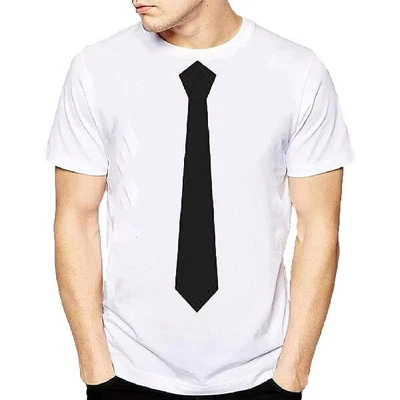 Suit & Tie AMAZING T SHIRT Funny GIFT Stag Fancy Dress TIE TSHIRT 'NOT' TUXEDO • £3.50