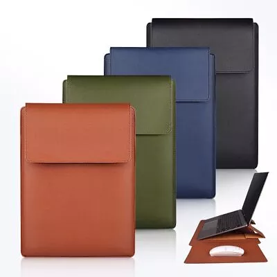 $19.58 • Buy Ultrabook Sleeve Laptop Bag Stand Case PU Leather For Xiaomi Dell Lenovo Huawei