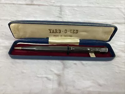 Yard O Led Rolled Silver Mechanical Pencil Boxed Vintage • £49.99