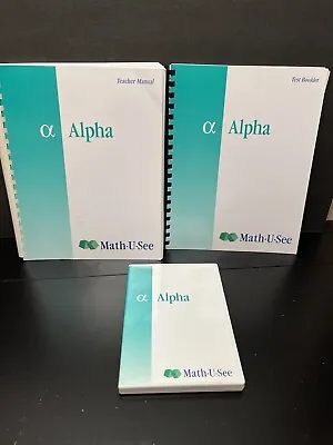 Math U See Alpha Set : Teacher Manual Test Booklet & DVD 2004 Homeschool • $19.99
