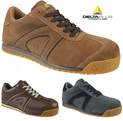 Mens Delta Plus Safety Trainers Shoes Ankle Boots Work Composite Toe Cap Hiker • £14.95