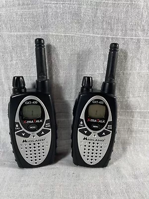 Midland GXT-400 X-Tra Talk Handheld 22 Channels 10 Mile Two Way Radios - Pair • $14