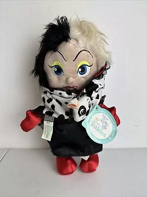 Disney Parks Exclusive Cruella De Vil 101 Dalmatians Babies Soft Toy Plush • £21.99