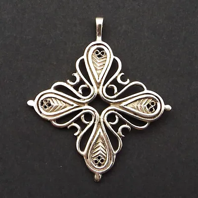 FINNISH CROSS Vintage Intricate Celtic Design Pendant By Ola Gorie Scottish 1977 • £84.99