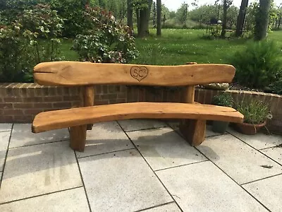 Traditional Solid Oak Bench - Various Sizes - Personal Engraving - BANANA Style • £630