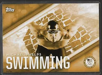 Rare 2016 Topps Olympics Michael Phelps 5x7 Gold Card #od-21 ~ /10  Usa Swimming • $175