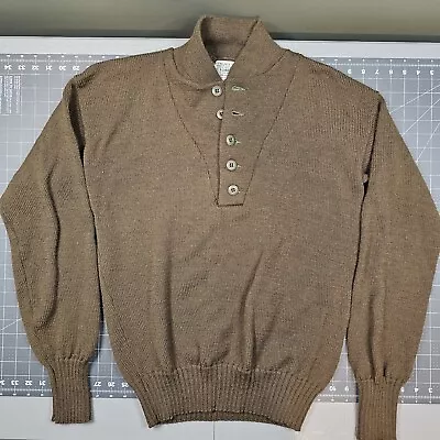 Vintage Army Sweater Mens XL 46-48 Wool OD Olive Drab Military Classic Commando • $36.70