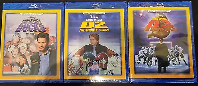 The Mighty Ducks 1 2 3 Blu Ray Trilogy Disney Movie Club Exclusive DMC NEW OOP • $134.88