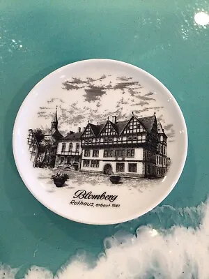 Small Decorative Plate KAISER W. Germany Blomberg Rathaus Erbaut 1587 • $11.83